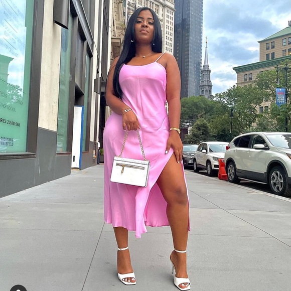 Zara blush satin slip dress - Picture 14 of 16